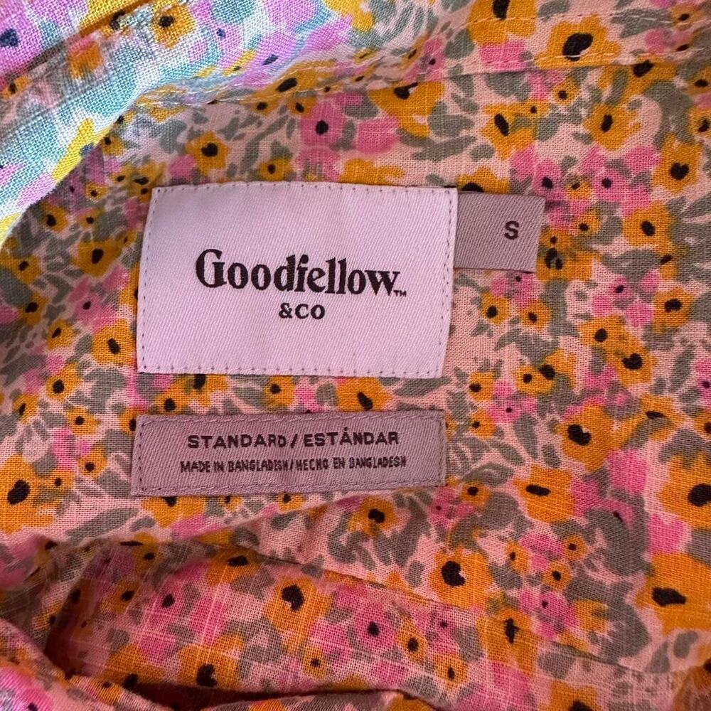 Womens Top Size Small Yellow Floral Button Down Professional Modest Conservative - Picture 5 of 8